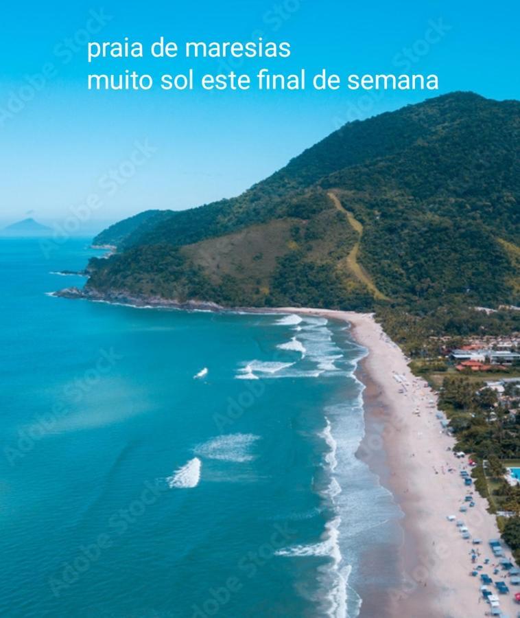 Casa Na Praia De Maresias Em Condominio Com Piscina Aquecida Na Av Principal De 马利西亚斯 外观 照片